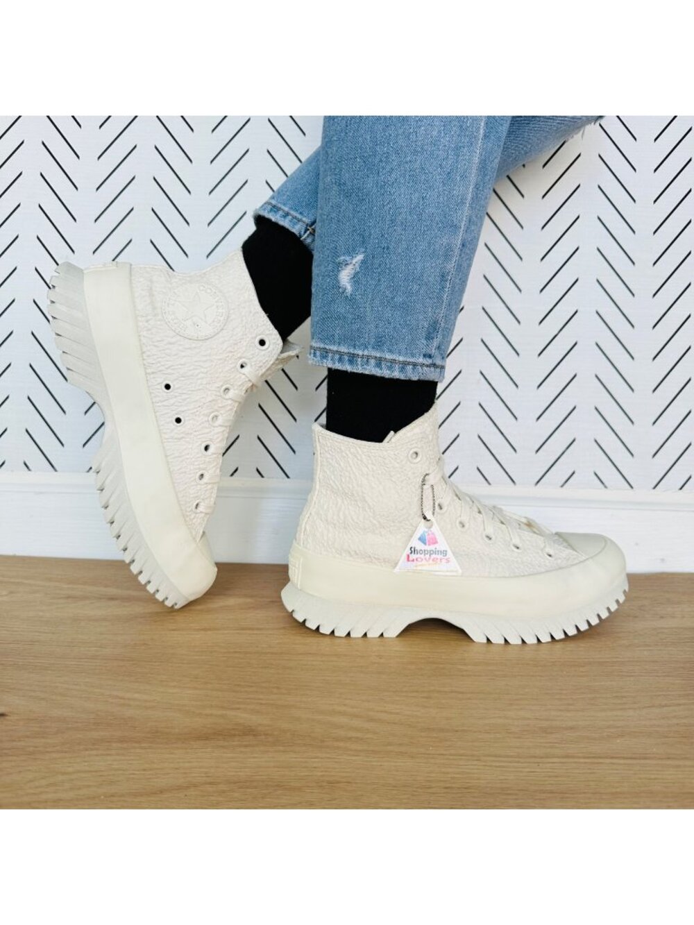 ❤️Converse Chuck Taylor Lugged 2.0 Jacquard 7 Women Shoes Sneakers Beige A00876C